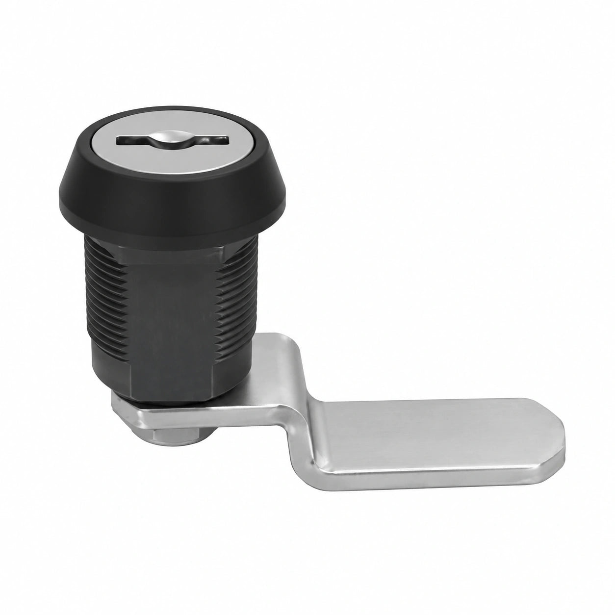 Euro-Locks Hebelzylinder X 78 - Individuell schließend | Hochwertiges Zylinderschloss für Schränke & Spinde | Ø 24 mm | Hebel: 57 x 3 x 15 mm | Mit 2 Schlüsseln | Chrom/schwarz