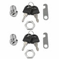 com-four® Set aus 2 Möbelschlössern mit Schlüssel, 16 mm