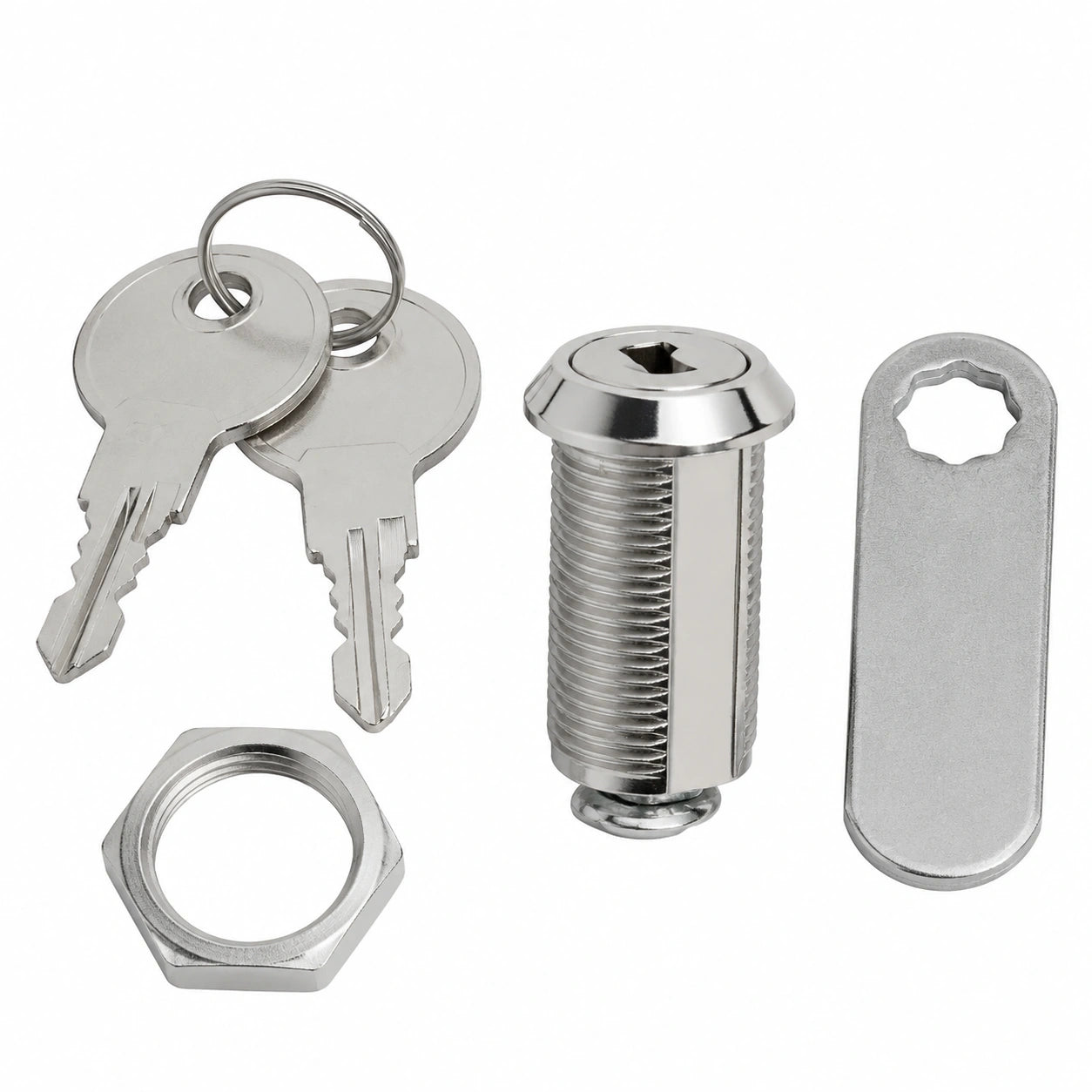 Metalllegierungs-Kammschloss mit 2 Schlüsseln für Schrank, Schublade und Briefkasten, geeignet für 16-30 mm Installationslöcher