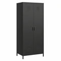 Metall-Schrank Seinajöki 180 x 76 x 50 cm, Schwarz, mit Doppeltüren