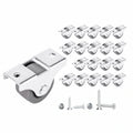 20er Set 25mm Gummirollen mit Metallplatte und Schrauben für Möbel, Traglast 20kg