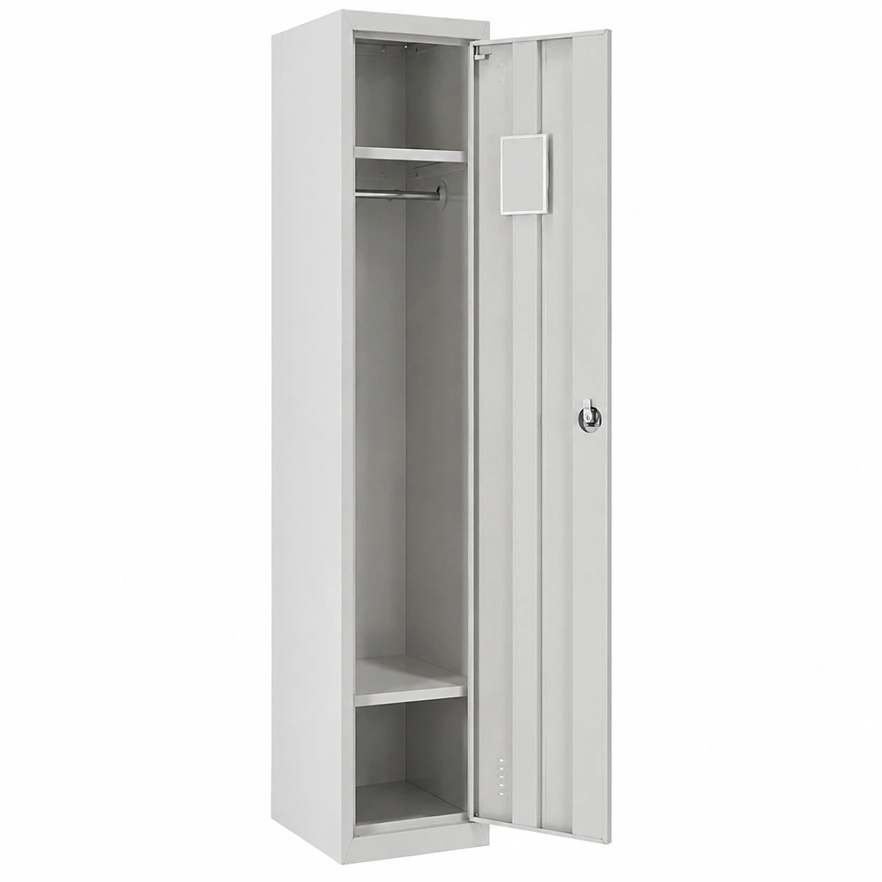 Mendler Metallspind Boston, Garderobenschrank 180x30x50cm, ASR A4.1 zertifiziert, grau