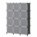 Modulares Würfelregal mit Türen – Vielseitiges Aufbewahrungssystem für Wohnzimmer, Schlafzimmer und Bad, Schwarz